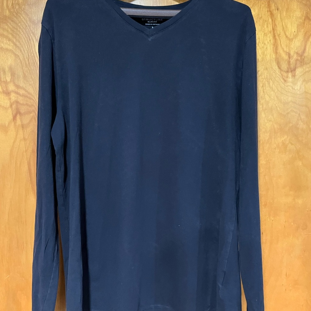 Structure Men's Long Sleeve Tee - Black